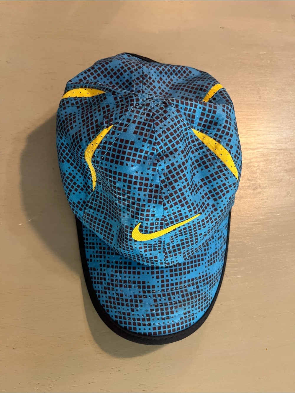 Nike Featherlight Dri-FIT Toddler Running Cap Blue Geometric Print Hat